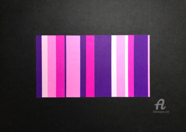 Colagens intitulada "Collage Purple vert…" por Humberto Cesar Pornaro, Obras de arte originais, Colagens