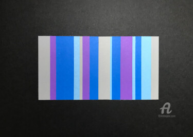 Κολάζ με τίτλο "Collage Blue vertic…" από Humberto Cesar Pornaro, Αυθεντικά έργα τέχνης, Κολάζ Τοποθετήθηκε στο Χαρτόνι
