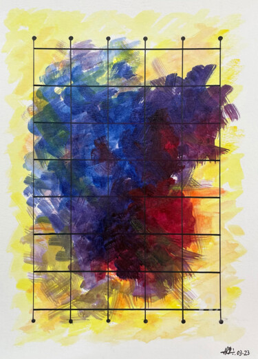 Peinture intitulée "Abstraction 8" par Humberto Cesar Pornaro, Œuvre d'art originale, Aquarelle