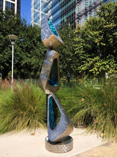 Sculpture titled "flux" by Hunter Brown, Original Artwork, Metals