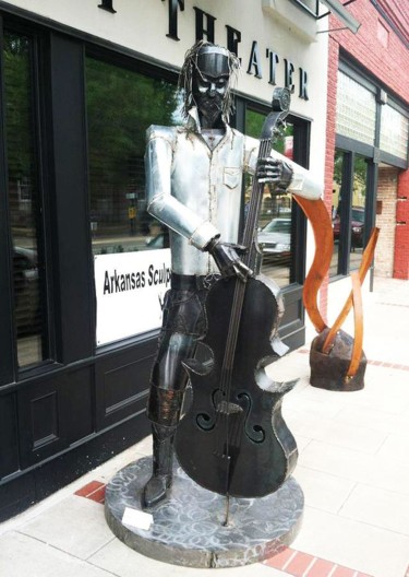 Sculpture titled "BIGGER BASS" by Hunter Brown, Original Artwork, Metals