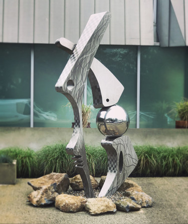 Skulptur mit dem Titel "Paleo" von Hunter Brown, Original-Kunstwerk, Metalle