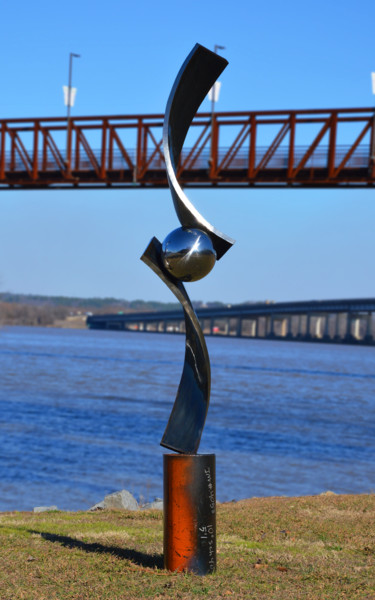 Sculpture titled "Verve III" by Hunter Brown, Original Artwork, Metals