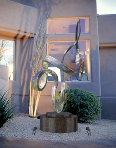 Sculptuur getiteld "Essence" door Hunter Brown, Origineel Kunstwerk, Metalen