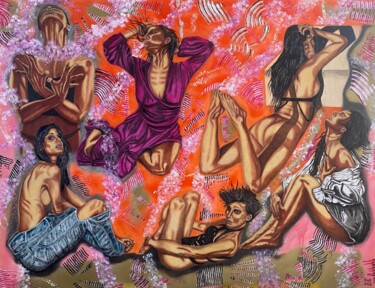 Painting titled "Sexual Spirit" by Hüseyin Ak, Original Artwork, Oil