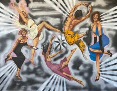 Schilderij getiteld "Free Spirit" door Hüseyin Ak, Origineel Kunstwerk, Olie
