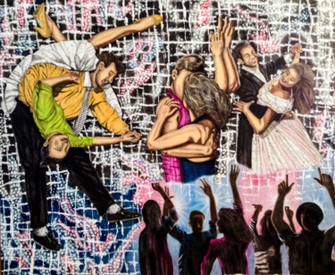 Peinture intitulée "Dance II" par Hüseyin Ak, Œuvre d'art originale, Huile