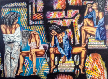 Pintura titulada "Sexy Mood III" por Hüseyin Ak, Obra de arte original, Oleo