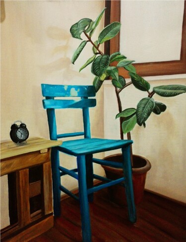 Pintura intitulada "empty chair" por Hüseyin Özdemir, Obras de arte originais, Pigmentos
