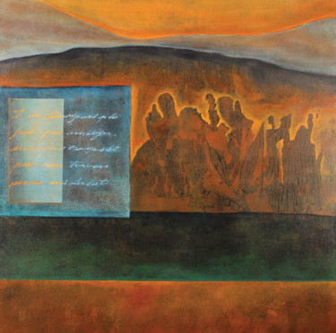 Peinture intitulée "Traversée du désert" par Flo, Œuvre d'art originale