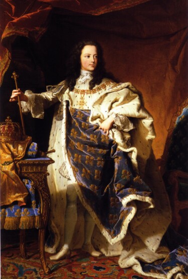 Pintura intitulada "Portrait de Louis X…" por Hyacinthe Rigaud, Obras de arte originais, Óleo