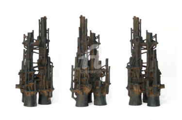 Скульптура под названием "Factory" - Hyane, Подлинное произведение искусства, Керамика