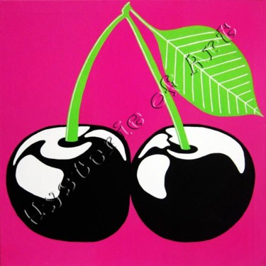 Painting titled "Very Cherry" by Hysterie Of Art, Original Artwork, Oil