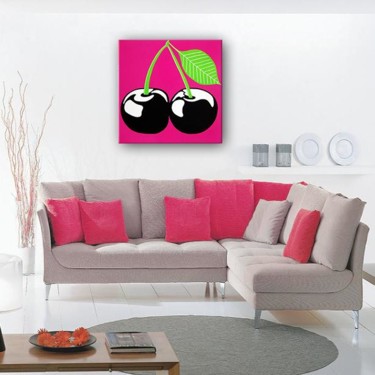 Painting titled "Very Cherry" by Hysterie Of Art, Original Artwork, Oil