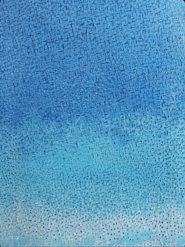 Painting titled "Ocean Blue" by Hyun Ae Kang, Original Artwork, Oil