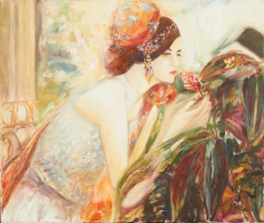 Painting titled "Jasmin" by Izabela Ciesla Lannoy, Original Artwork, Oil
