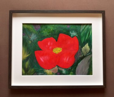 Pittura intitolato "PAPAVERO!" da Matteo Serra, Opera d'arte originale, Olio