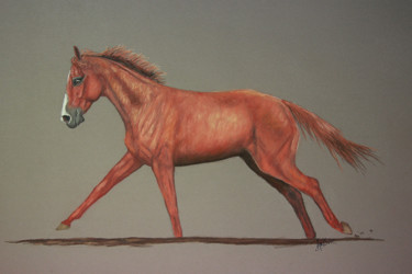 Pintura intitulada "Justify" por Apelsin, Obras de arte originais, Pastel