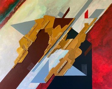 Полет Collages intitulée "Полет" par Игорь Терехин, Œuvre d'art originale, Acrylique