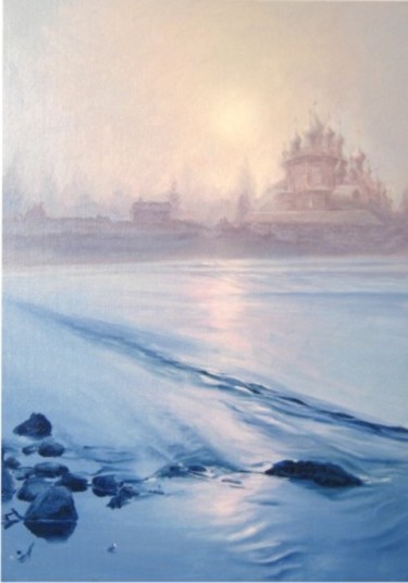 Картина под названием "Туманное утро.jpg" - Igor Vilyanov, Подлинное произведение искусства