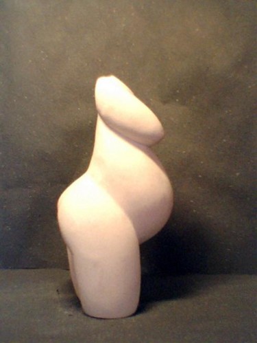 Sculpture titled "femme enceinte" by Isabelle Motte, Original Artwork, Stone