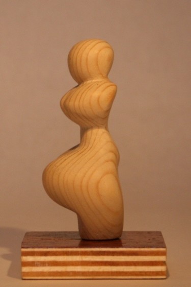 Sculpture titled "Plaisir" by Isabelle Motte, Original Artwork, Wood
