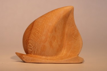 Sculpture titled "Coquille de mer" by Isabelle Motte, Original Artwork, Wood