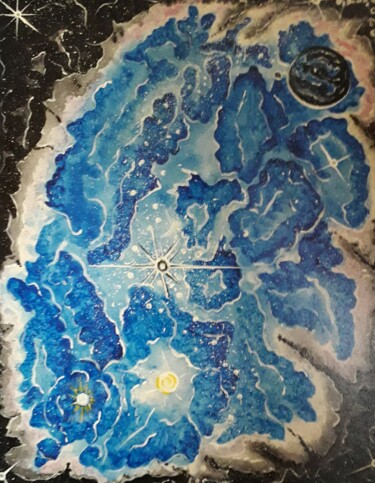 Dessin intitulée "étoile de la galaxi…" par Iakim, Œuvre d'art originale, Acrylique Monté sur Châssis en bois
