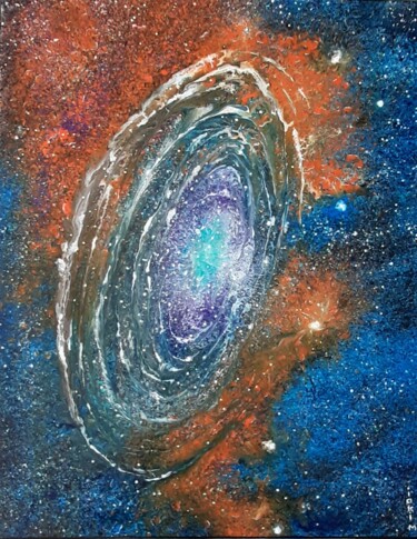 Zeichnungen mit dem Titel "supernova" von Iakim, Original-Kunstwerk, Acryl Auf Keilrahmen aus Holz montiert