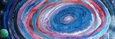 绘画 标题为“Galaxie des planète…” 由Iakim, 原创艺术品, 丙烯 安装在木质担架架上