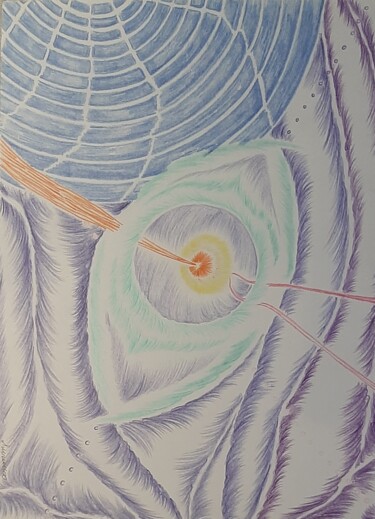 Dessin intitulée "un regard vers l'av…" par Iakim, Œuvre d'art originale, Crayon
