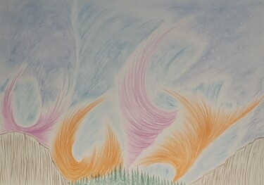 Dessin intitulée "phénomènes célestes…" par Iakim, Œuvre d'art originale, Crayon