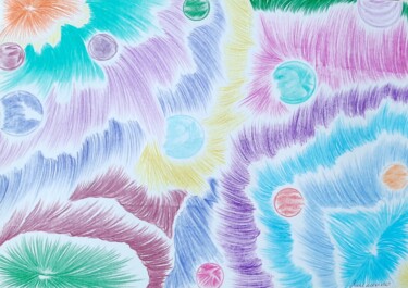 Dessin intitulée "Bel univers" par Iakim, Œuvre d'art originale, Crayon