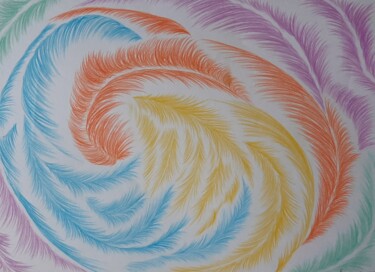 Dessin intitulée "spectre de couleurы" par Iakim, Œuvre d'art originale, Crayon