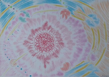 图画 标题为“soleil violet” 由Iakim, 原创艺术品, 铅笔
