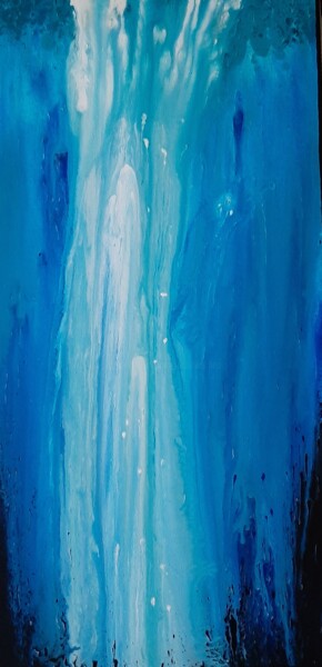 Dessin intitulée "cascade sans fin" par Iakim, Œuvre d'art originale, Acrylique Monté sur Châssis en bois