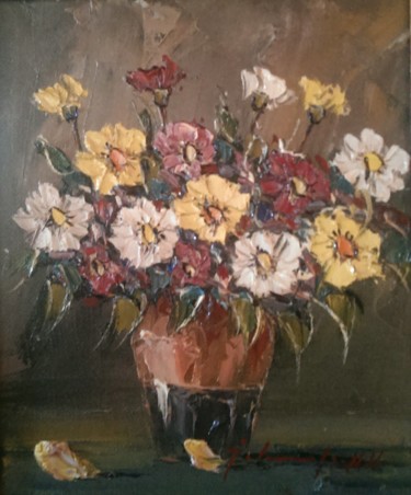 「" FLOWERS "」というタイトルの絵画 Ialomiteanuによって, オリジナルのアートワーク, オイル