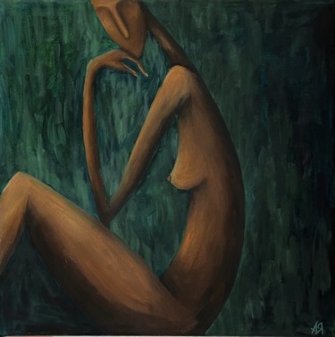 Peinture intitulée "Изумруд/ Emerald" par A Ia, Œuvre d'art originale, Huile