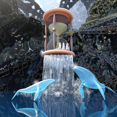Digital Arts titled "Time Falls" by Rikkihop, Original Artwork, 3D Modeling