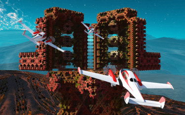 Digital Arts titled "Flying into the Mys…" by Rikkihop, Original Artwork, 3D Modeling