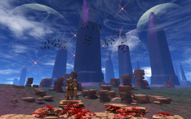 Digital Arts titled "The Pillars of Herc…" by Rikkihop, Original Artwork, 3D Modeling