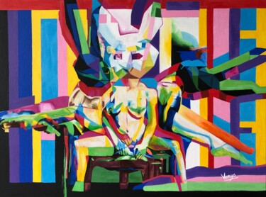 Картина под названием "Sexual pressure" - Яна Венедчук, Подлинное произведение искусства, Акрил Установлен на Деревянная рам…