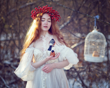 Photographie intitulée "Winter queen" par Ianina Ermakova, Œuvre d'art originale, Photographie numérique