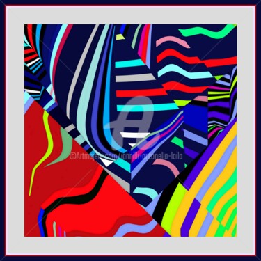 Art textile intitulée "FOULARD ARTISTICI…" par Iannilli Antonella Laila, Œuvre d'art originale, Tissu