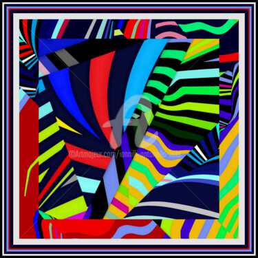 Текстильное искусство под названием "FOULARD ARTISTICI…" - Iannilli Antonella Laila, Подлинное произведение искусства, Ткань