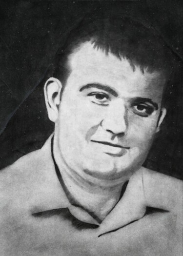Картина под названием "portrait as a gift🎁" - Ярослав Буравлев (black drawing), Подлинное произведение искусства, Карандаш