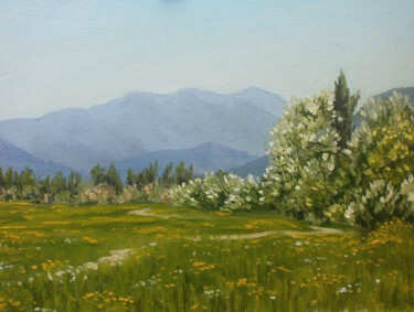 Картина под названием "Долина Салгира" - Ярослав Кувшинов, Подлинное произведение искусства, Масло