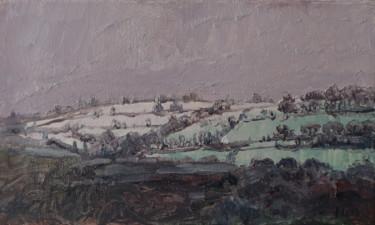 Painting titled "Winter. Welsh lands…" by Iaroslav Hmelnitki, Original Artwork, Oil