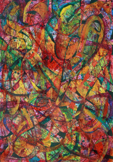 Картина под названием "All that jazz-2012…" - Iason Orlandos, Подлинное произведение искусства, Масло