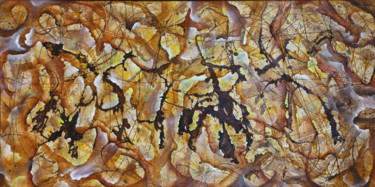 Painting titled "Golden Brown 2020.…" by Iason Orlandos, Original Artwork, Oil